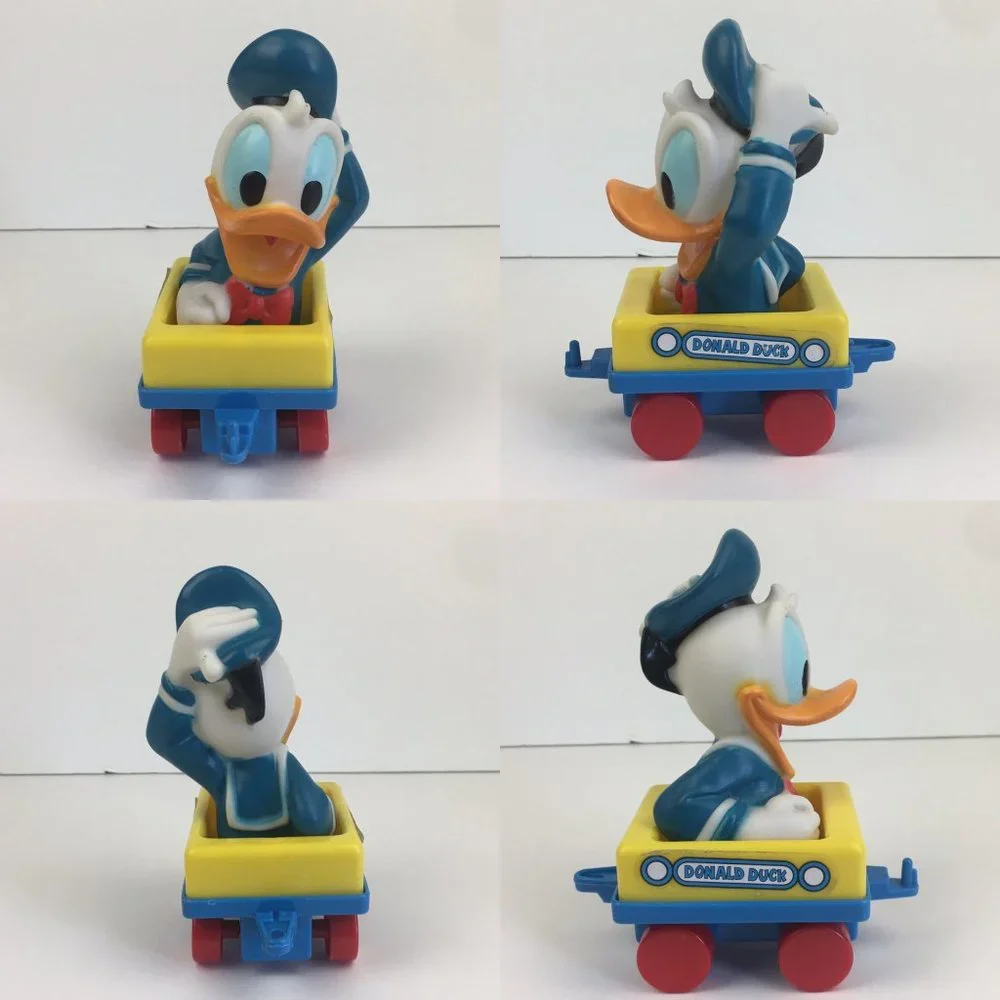 Vintage 1980s Walt Disney Donald Duck Replacement Train‎ Kids Toy Plastic Rubber